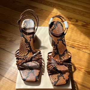 Brand new in box Renee Knot Loeffler Randall heeled sandals.